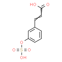 ChemSpider 2D Image | (2E)-3-[3-(Sulfooxy)phenyl]acrylic acid | C9H8O6S