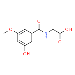 ChemSpider 2D Image | N-(3-Hydroxy-5-methoxybenzoyl)glycine | C10H11NO5