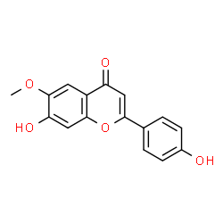 ChemSpider 2D Image | 7-Hydroxy-2-(4-hydroxyphenyl)-6-methoxy-4H-chromen-4-one | C16H12O5