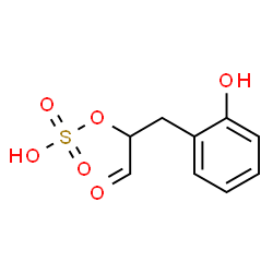 ChemSpider 2D Image | 1-(2-Hydroxyphenyl)-3-oxo-2-propanyl hydrogen sulfate | C9H10O6S