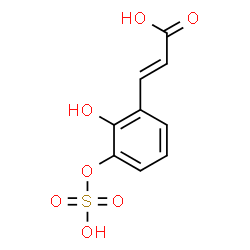 ChemSpider 2D Image | (2E)-3-[2-Hydroxy-3-(sulfooxy)phenyl]acrylic acid | C9H8O7S