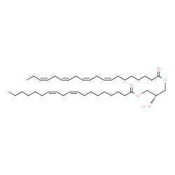 ChemSpider 2D Image | 2-Hydroxy-3-[(9Z,12Z)-9,12-nonadecadienoyloxy]propyl (8Z,11Z,14Z,17Z)-8,11,14,17-icosatetraenoate | C42H70O5