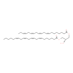 ChemSpider 2D Image | (2S)-2-Hydroxy-3-[(8Z,11Z,14Z,17Z)-8,11,14,17-icosatetraenoyloxy]propyl (7Z,10Z,13Z,16Z)-7,10,13,16-docosatetraenoate | C45H72O5