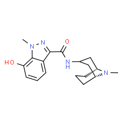 ChemSpider 2D Image | 7-Hydroxy-1-methyl-N-[(1R,5R)-9-methyl-9-azabicyclo[3.3.1]non-3-yl]-1H-indazole-3-carboxamide | C18H24N4O2