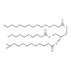 ChemSpider 2D Image | 3-(Decanoyloxy)-2-[(11-methyldodecanoyl)oxy]propyl pentadecanoate | C41H78O6