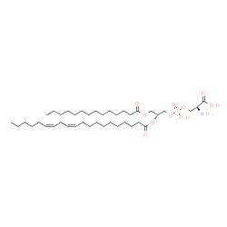 ChemSpider 2D Image | O-{Hydroxy[(2R)-2-[(11Z,14Z)-11,14-icosadienoyloxy]-3-(tetradecanoyloxy)propoxy]phosphoryl}-L-serine | C40H74NO10P