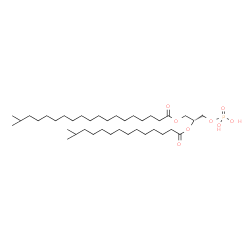 ChemSpider 2D Image | (2R)-2-[(13-Methyltetradecanoyl)oxy]-3-(phosphonooxy)propyl 18-methylnonadecanoate | C38H75O8P