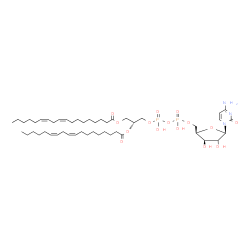 ChemSpider 2D Image | 4-Amino-1-{(2xi)-5-O-[{[{(2R)-2,3-bis[(9Z,12Z)-9,12-octadecadienoyloxy]propoxy}(hydroxy)phosphoryl]oxy}(hydroxy)phosphoryl]-beta-D-threo-pentofuranosyl}-2(1H)-pyrimidinone | C48H81N3O15P2