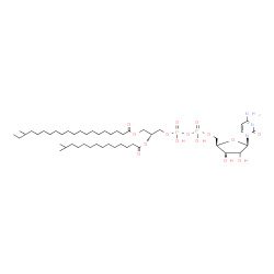 ChemSpider 2D Image | 4-Amino-1-[(2xi)-5-O-{hydroxy[(hydroxy{(2R)-3-[(18-methylicosanoyl)oxy]-2-[(13-methyltetradecanoyl)oxy]propoxy}phosphoryl)oxy]phosphoryl}-beta-D-threo-pentofuranosyl]-2(1H)-pyrimidinone | C48H89N3O15P2