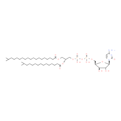 ChemSpider 2D Image | 4-Amino-1-[(2xi)-5-O-{hydroxy[(hydroxy{(2R)-3-[(18-methylnonadecanoyl)oxy]-2-[(14-methylpentadecanoyl)oxy]propoxy}phosphoryl)oxy]phosphoryl}-beta-D-threo-pentofuranosyl]-2(1H)-pyrimidinone | C48H89N3O15P2