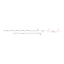 ChemSpider 2D Image | (2R,8S)-5,8,11,11-Tetrahydroxy-2-[(11Z)-11-octadecenoyloxy]-5,11-dioxido-4,6,10-trioxa-5lambda~5~,11lambda~5~-diphosphaundec-1-yl (7Z,10Z,13Z,16Z,19Z)-7,10,13,16,19-docosapentaenoate | C46H80O13P2