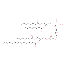 ChemSpider 2D Image | (11R,23R)-14,17,20-Trihydroxy-23-(octanoyloxy)-14,20-dioxido-8,26-dioxo-9,13,15,19,21,25-hexaoxa-14lambda~5~,20lambda~5~-diphosphatritriacontan-11-yl pentadecanoate | C48H92O17P2