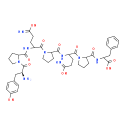 ChemSpider 2D Image | L-Tyrosylprolyl-5-hydroxy-5-iminonorvalylprolyl-5-hydroxy-5-iminonorvalylprolylphenylalanine | C43H57N9O11