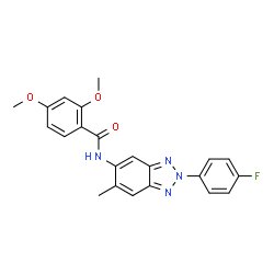 ChemSpider 2D Image | N-[2-(4-Fluorophenyl)-6-methyl-2H-benzotriazol-5-yl]-2,4-dimethoxybenzamide | C22H19FN4O3