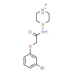 ChemSpider 2D Image | 4-{[(3-Bromophenoxy)acetyl]amino}-1-methylpiperazin-1-ium | C13H19BrN3O2