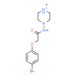ChemSpider 2D Image | 4-{[(4-Bromophenoxy)acetyl]amino}-1-methylpiperazin-1-ium | C13H19BrN3O2