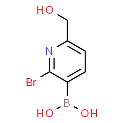 ChemSpider 2D Image | [2-Bromo-6-(hydroxymethyl)-3-pyridinyl]boronic acid | C6H7BBrNO3