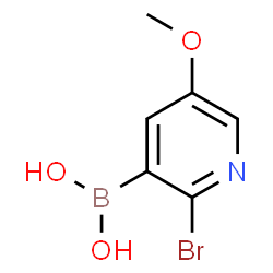 ChemSpider 2D Image | (2-Bromo-5-methoxy-3-pyridinyl)boronic acid | C6H7BBrNO3