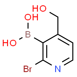 ChemSpider 2D Image | [2-Bromo-4-(hydroxymethyl)-3-pyridinyl]boronic acid | C6H7BBrNO3
