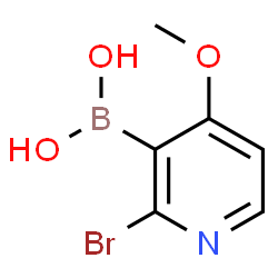 ChemSpider 2D Image | (2-Bromo-4-methoxy-3-pyridinyl)boronic acid | C6H7BBrNO3