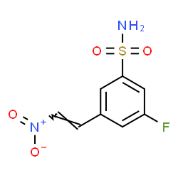 ChemSpider 2D Image | 3-Fluoro-5-[(E)-2-nitrovinyl]benzenesulfonamide | C8H7FN2O4S