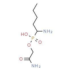 ChemSpider 2D Image | 2-Amino-2-oxoethyl hydrogen (1-aminopentyl)phosphonate | C7H17N2O4P