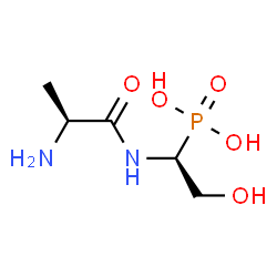 ChemSpider 2D Image | N-[(1S)-2-Hydroxy-1-phosphonoethyl]-L-alaninamide | C5H13N2O5P