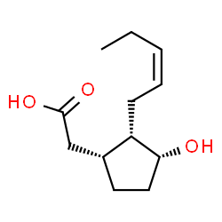ChemSpider 2D Image | {(1R,2S,3R)-3-Hydroxy-2-[(2Z)-2-penten-1-yl]cyclopentyl}acetic acid | C12H20O3