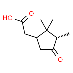 ChemSpider 2D Image | [(3S)-2,2,3-Trimethyl-4-oxocyclopentyl]acetic acid | C10H16O3