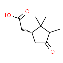 ChemSpider 2D Image | [(1R)-2,2,3-Trimethyl-4-oxocyclopentyl]acetic acid | C10H16O3