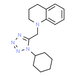ChemSpider 2D Image | 1-(1-Cyclohexyl-1H-tetrazol-5-ylmethyl)-1,2,3,4-tetrahydro-quinoline | C17H23N5