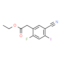 ChemSpider 2D Image | Ethyl (5-cyano-2-fluoro-4-iodophenyl)acetate | C11H9FINO2