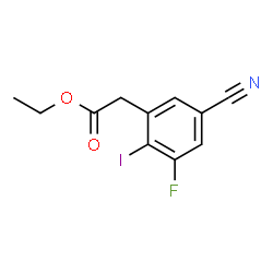 ChemSpider 2D Image | Ethyl (5-cyano-3-fluoro-2-iodophenyl)acetate | C11H9FINO2