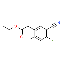 ChemSpider 2D Image | Ethyl (5-cyano-4-fluoro-2-iodophenyl)acetate | C11H9FINO2