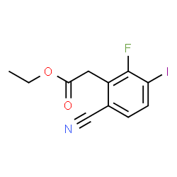 ChemSpider 2D Image | Ethyl (6-cyano-2-fluoro-3-iodophenyl)acetate | C11H9FINO2