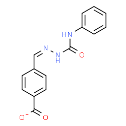 ChemSpider 2D Image | 4-{(Z)-[(Phenylcarbamoyl)hydrazono]methyl}benzoate | C15H12N3O3