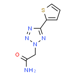 ChemSpider 2D Image | 2-[5-(2-Thienyl)-2H-tetrazol-2-yl]acetamide | C7H7N5OS