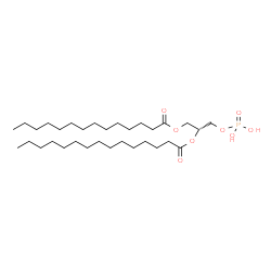 ChemSpider 2D Image | (2R)-1-(Phosphonooxy)-3-(tetradecanoyloxy)-2-propanyl pentadecanoate | C32H63O8P