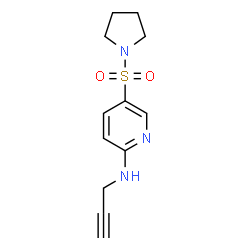 ChemSpider 2D Image | N-(2-Propyn-1-yl)-5-(1-pyrrolidinylsulfonyl)-2-pyridinamine | C12H15N3O2S