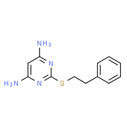 ChemSpider 2D Image | 2-[(2-Phenylethyl)sulfanyl]-4,6-pyrimidinediamine | C12H14N4S