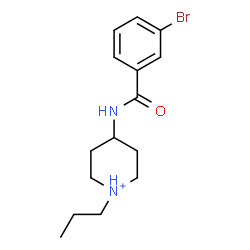 ChemSpider 2D Image | 4-[(3-Bromobenzoyl)amino]-1-propylpiperidinium | C15H22BrN2O