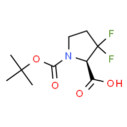 ChemSpider 2D Image | 3,3-Difluoro-1-{[(2-methyl-2-propanyl)oxy]carbonyl}-L-proline | C10H15F2NO4