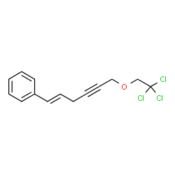 ChemSpider 2D Image | [(1E)-6-(2,2,2-Trichloroethoxy)-1-hexen-4-yn-1-yl]benzene | C14H13Cl3O
