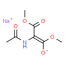 ChemSpider 2D Image | Sodium (1E)-2-acetamido-1,3-dimethoxy-3-oxo-1-propen-1-olate | C7H10NNaO5