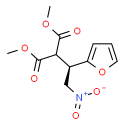 ChemSpider 2D Image | Dimethyl [(1R)-1-(2-furyl)-2-nitroethyl]malonate | C11H13NO7