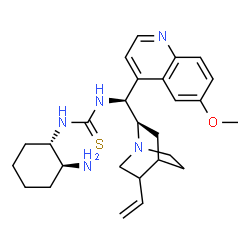 ChemSpider 2D Image | 1-[(1S,2S)-2-Aminocyclohexyl]-3-[(3xi,9S)-6'-methoxycinchonan-9-yl]thiourea | C27H37N5OS