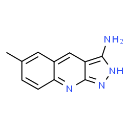 ChemSpider 2D Image | 6-methyl-1H-pyrazolo[3,4-b]quinolin-3-amine | C11H10N4