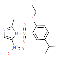 ChemSpider 2D Image | 1-[(2-Ethoxy-5-isopropylphenyl)sulfonyl]-2-methyl-5-nitro-1H-imidazole | C15H19N3O5S