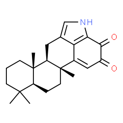 ChemSpider 2D Image | (6aR,6bS,10aS,12aR)-6b,10,10,12a-Tetramethyl-4,6,6a,6b,7,8,9,10,10a,11,12,12a-dodecahydrophenanthro[3,2,1-cd]indole-2,3-dione | C23H29NO2