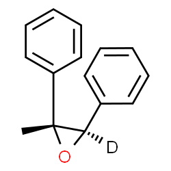 ChemSpider 2D Image | (2R,3R)-2-Methyl-2,3-diphenyl(~2~H)oxirane | C15H13DO